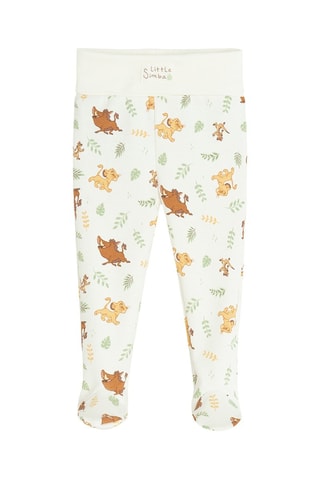 2 pantalons Le Roi Lion - Blanc et écru