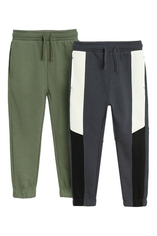 2 joggings - Kaki et bleu nuit