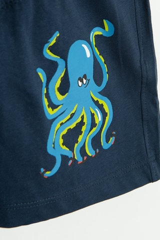 T-shirt et short - Blanc et bleu marine