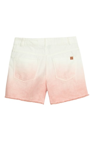 Short en jean dip and dye - Rose et blanc