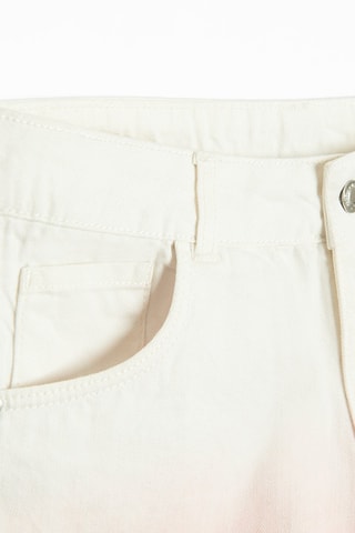 Short en jean dip and dye - Rose et blanc