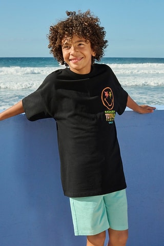 T-shirt Smiley World - Noir