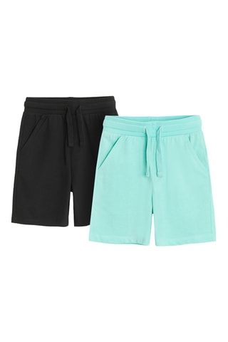 2 shorts - Noir et vert d’eau