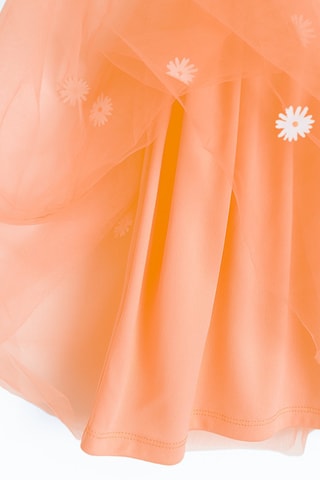 Robe trompe-l’œil - Blanc et orange