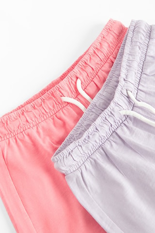 2 shorts - Mauve et rose