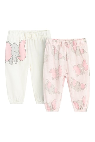 2 pantalons de pyjama Dumbo Disney -  Rose et vert clair