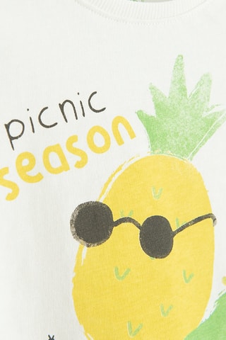 T-shirt - Ecru et jaune