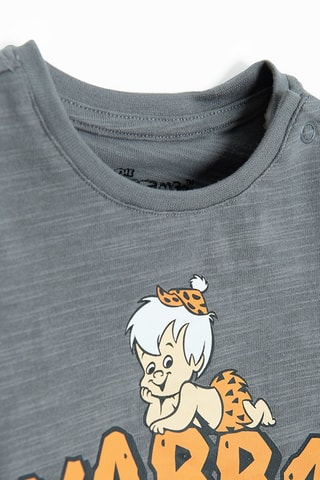 T-shirt et short Bamm-Bamm Rubble Les Pierrafeu - Anthracite chiné et orange