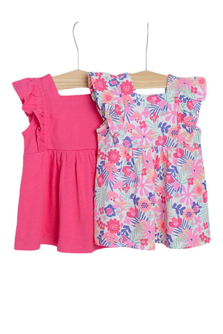 2 robes Fuchsia et blanc
