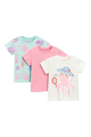 3 t-shirts - Rose et écru