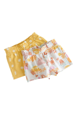 2 shorts Moutarde et blanc
