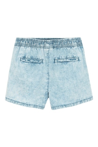Short en jean - Ciel et fuchsia