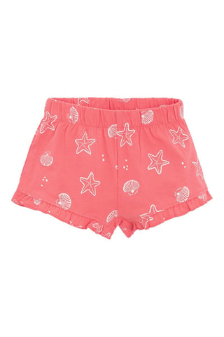 T-shirt et short - Ecru et corail