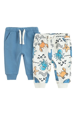 2 joggings - Bleu cobalt et blanc