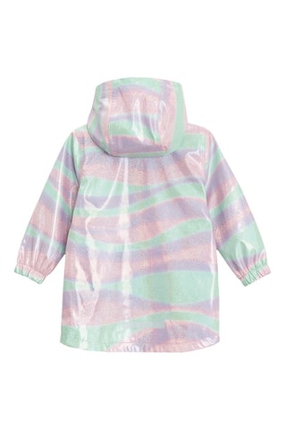 Imperméable à capuche - Violet et vert
