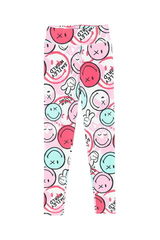 Leggings Smileys - Bianco