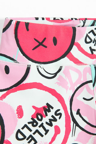 Leggings Smileys - Bianco