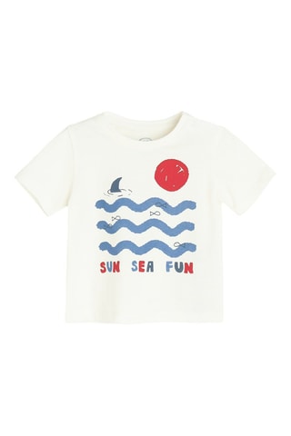 2 t-shirts - Bleu clair et blanc