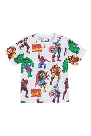 3 t-shirts Avengers Marvel Blanc, rouge et ciel