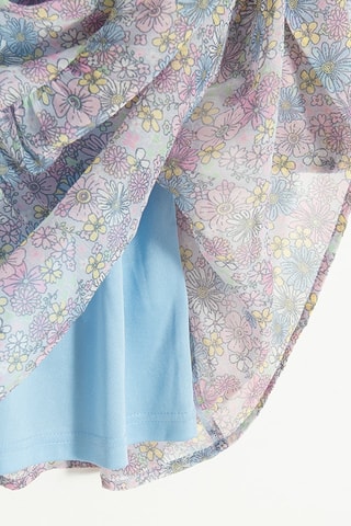 Robe volantée - Bleu clair