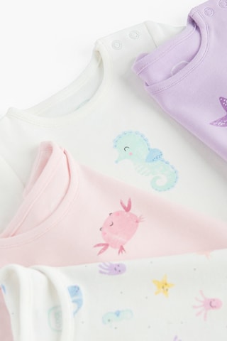 4 bodys - Mauve et rose