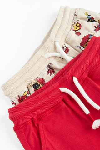 2 shorts Avengers Marvel - Rouge et beige