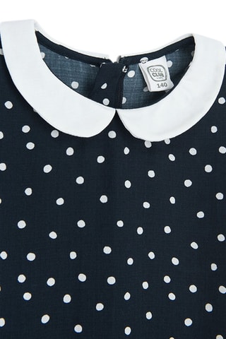 Robe plissée - Bleu marine