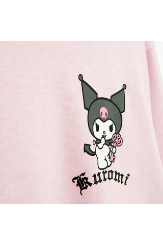Sweat à capuche Kuromi Hello Kitty Sanrio - Rose