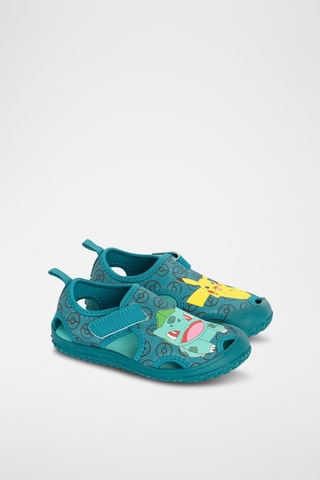 Sandales Bulbizarre et Pikachu Pokemon - Turquoise
