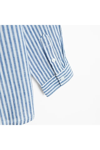 Chemise en lin - Bleu