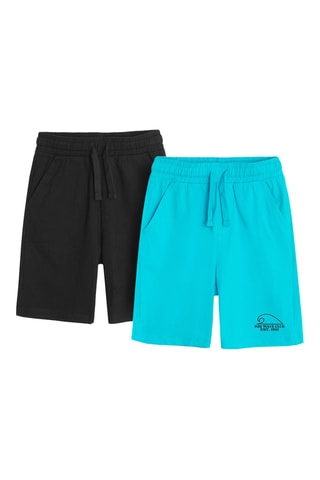 2 shorts - Turquoise et noir