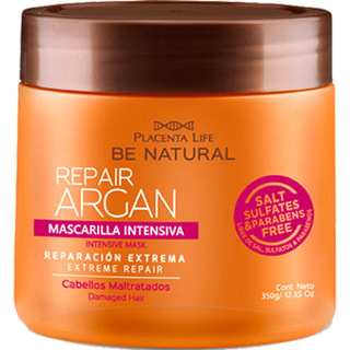 Masque réparateur - Huile d'argan - Cheveux abîmés - 350 g