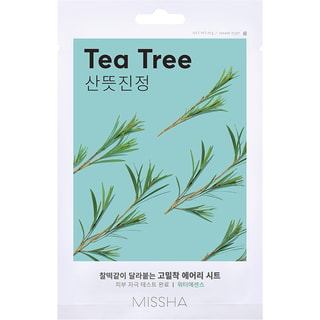 Missha - Masque en tissu purifiant - Arbre à thé  - Visage - 1 unité