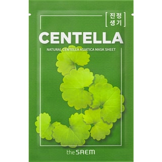 The SAEM - Masque en tissu apaisant & régénérant - Centella Asiatica - Visage - 1 unité