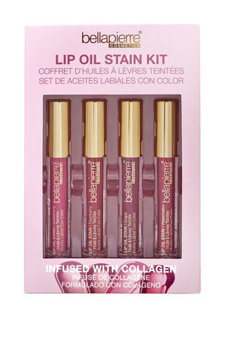 4 huiles à lèvres teintée Stain Kit - Watermelon, Grape, Raspberry et Strawberry - 14,4 ml