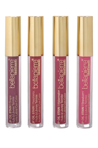 4 huiles à lèvres teintée Stain Kit - Watermelon, Grape, Raspberry et Strawberry - 14,4 ml