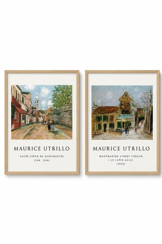 2 tableaux Maurice Utrillo - 30 x 40 cm