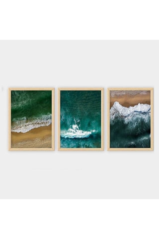 3 tableaux en bois - 35 x 45 cm