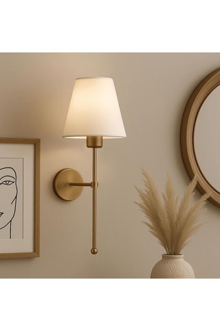 Applique murale - Ecru et doré - 40 W