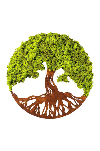 Décoration murale Tree Of Life - Vert et marron - 44 x 1 x 44 cm