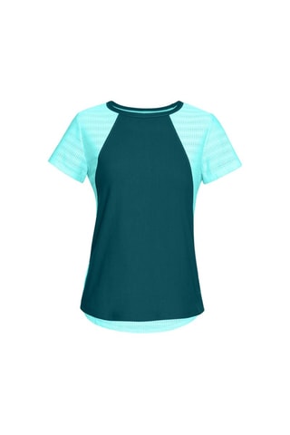 T-shirt UA Vanish Disrupt Mesh SS - Turquoise et vert