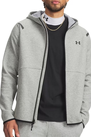 Sweat polaire à capuche - Gris chiné