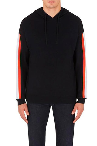 Sweat à capuche en laine - Noir