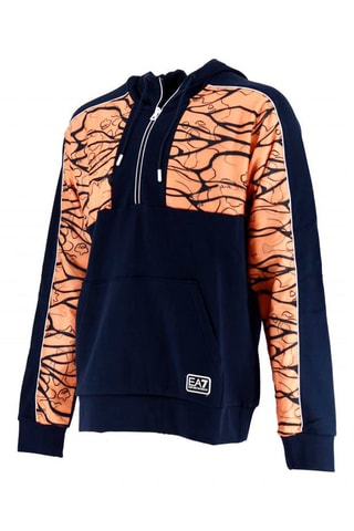 Sweat à capuche - Noir et orange