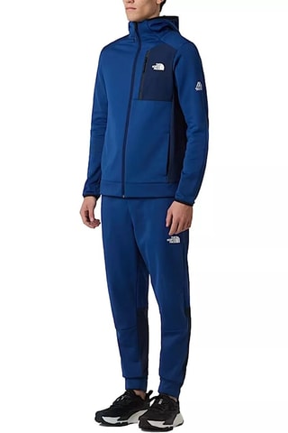 Sweat polaire à capuche - Bleu roi et blanc