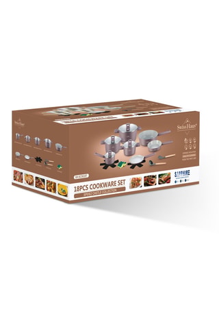 Batterie de cuisine revêtement céramique Speiez Castle - 18 pièces