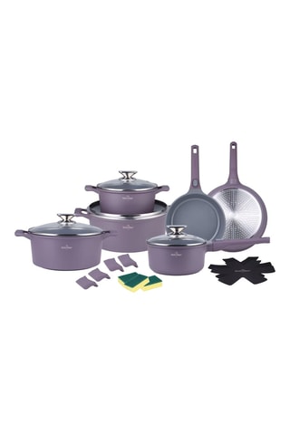 Batterie de cuisine revêtement céramique Lake Geneva - 19 pièces