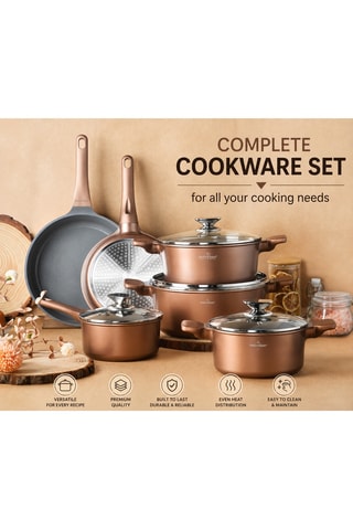 Batterie de cuisine revêtement céramique Basel Premium - 14 pièces