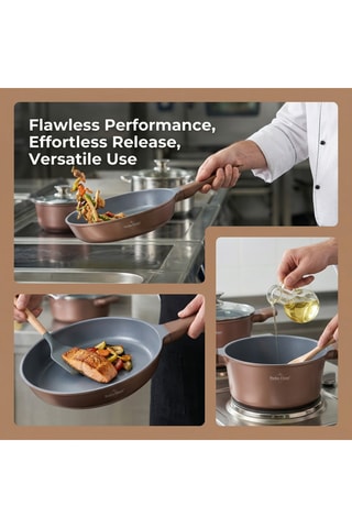 Batterie de cuisine revêtement céramique Basel Premium - 14 pièces