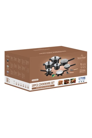 Batterie de cuisine revêtement céramique Speiez Castle - 18 pièces
